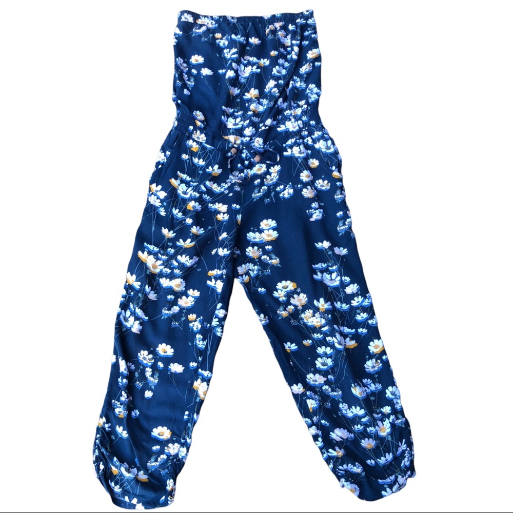 American Rag Floral Jumper XXS Cropped At Ankle with Pockets